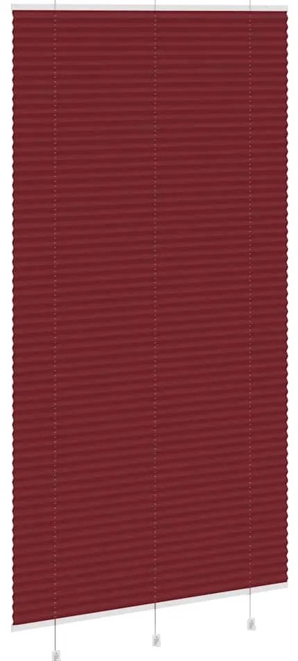 Plissado Cego Bordéus Vermelho 105x200 cm Largura Tecido