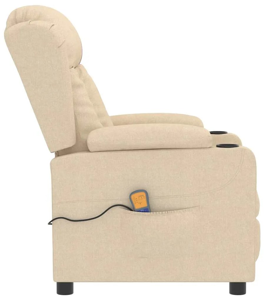 Poltrona de massagens tecido cor creme