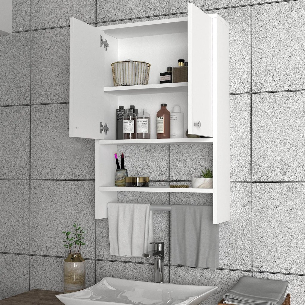 Armário de Casa de Banho Vira – Branco – 59,3x90x19,5 cm | Tribo Home