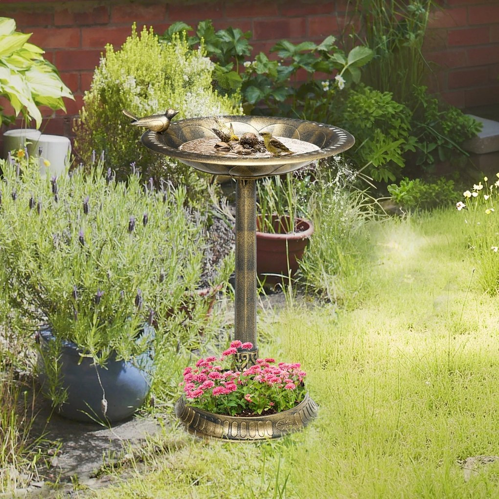 Banheira para Pássaros de Jardim Altura 72 cm Comedouro para Pássaros
