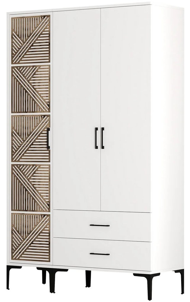 Roupeiro Kumsal PT – Branco – 120x47,5x201,4 cm