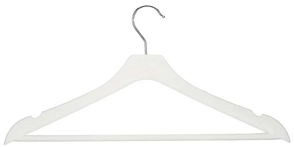 Conjunto de Cabides 3 Peças Branco Plástico (44 X 21 X 1,3 cm)