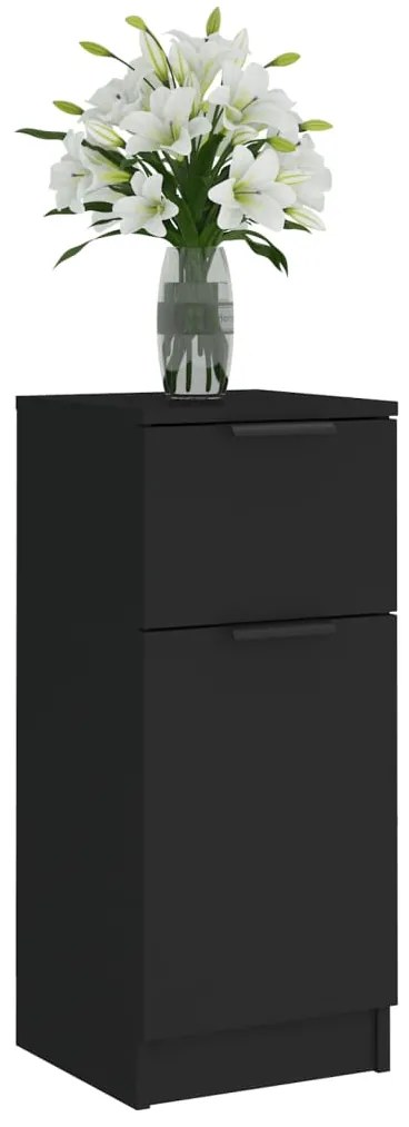 Aparadores 2 pcs 30x30x70 cm derivados de madeira preto