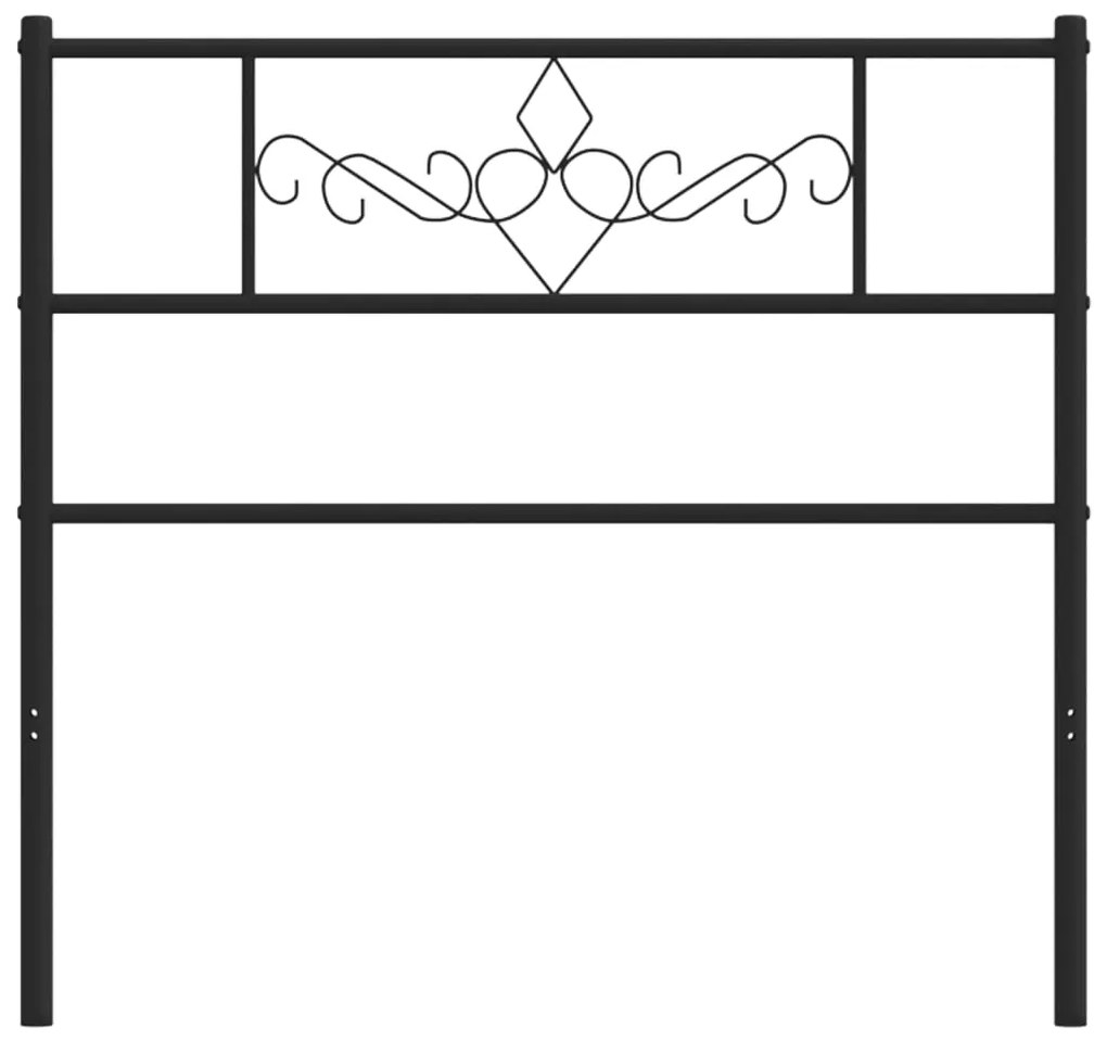 Cabeceira de cama 100 cm metal preto