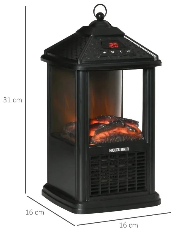 Mini-Lareira Elétrica 700W/1000W com Chama Realista