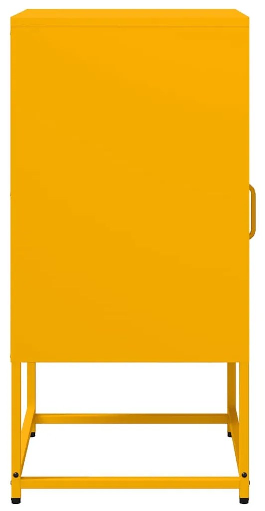 Mesa de cabeceira 36x39x78 cm aço laminado a frio mostarda