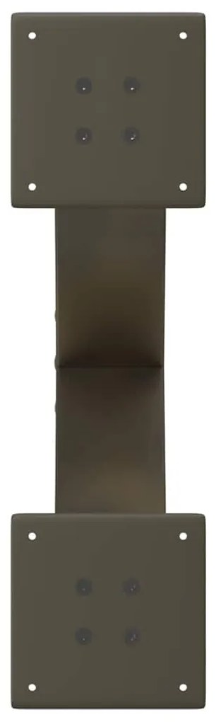 Pés para mesa de centro em formato de X, 2 peças, aço natural, 60x(30-