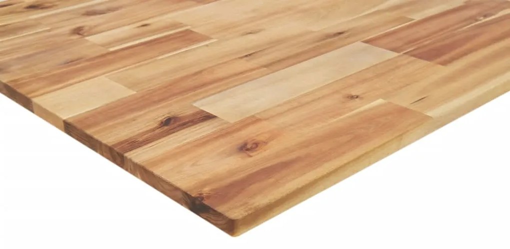 Tampo de mesa retangular 100x80x2 cm madeira de acácia maciça