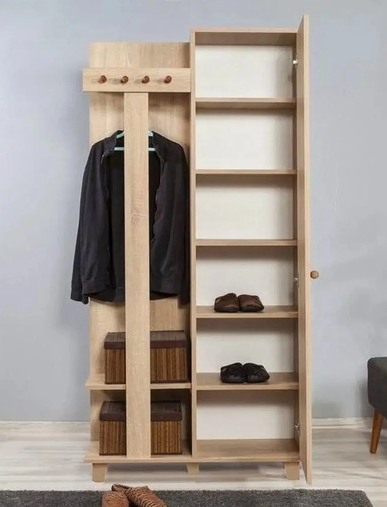 Hall Stand Garmanto – Carvalho Sonoma – 90x192x36 cm