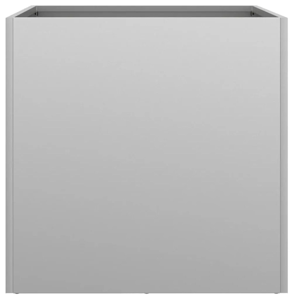 Vaso/floreira 42x40x39 cm aço galvanizado prateado