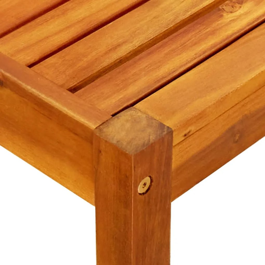 Banco de jardim com mesa e apoios de pés acácia maciça