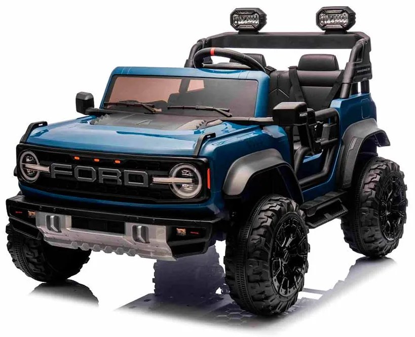 Carro elétrico para crianças 24V 2 lugares Ford Bronco XXL com tração traseira, licenciado Rodas Plástico Azul