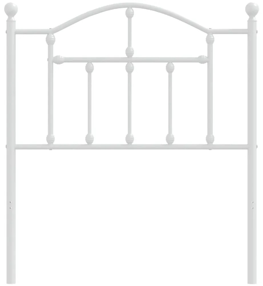 Cabeceira de cama 80 cm metal branco