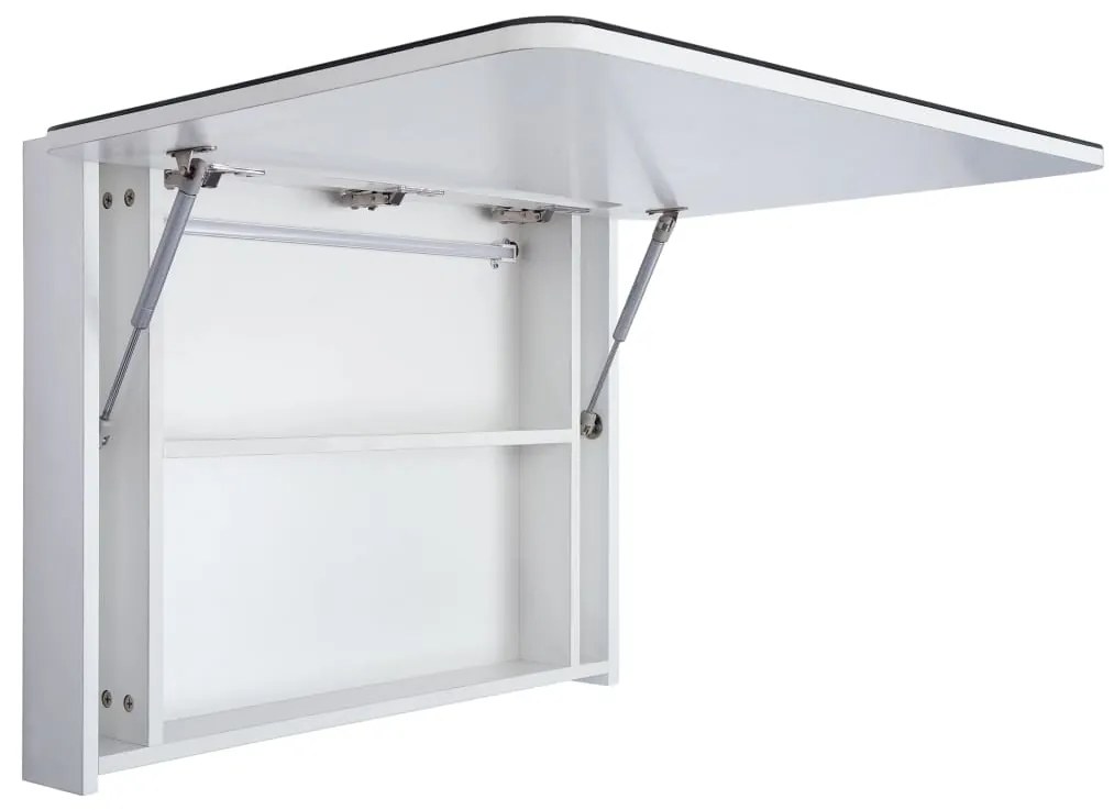 Armário espelhado para casa de banho com LED 80x9,5x55 cm