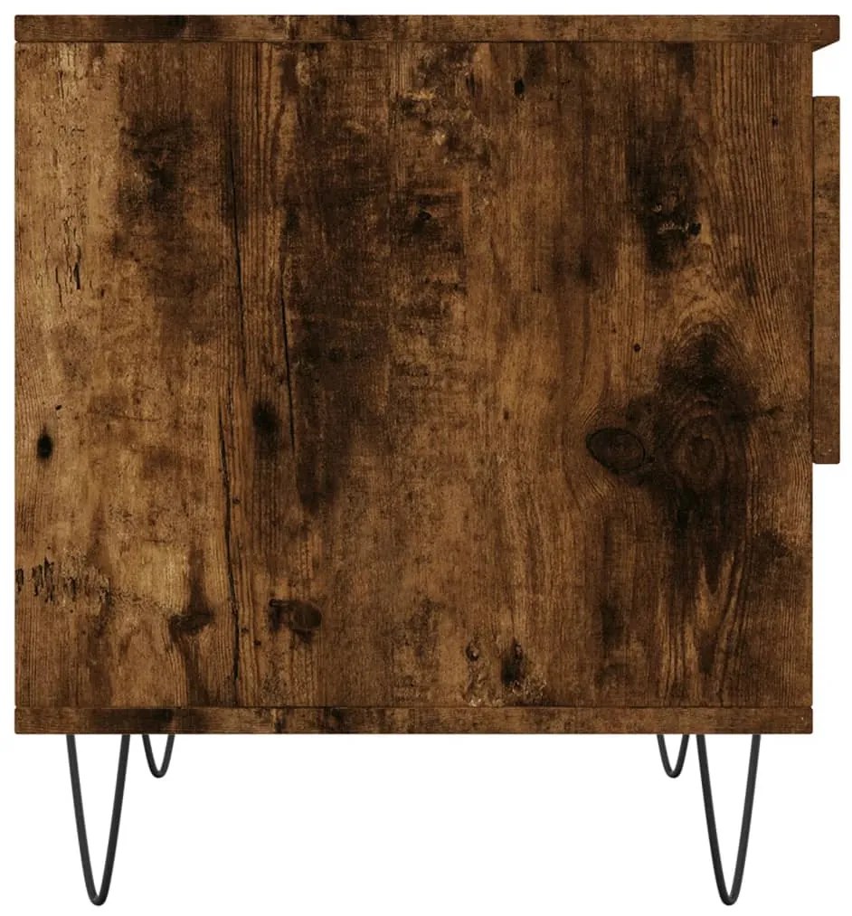Mesas de centro 2 pcs 50x46x50cm deriv. madeira carvalho fumado