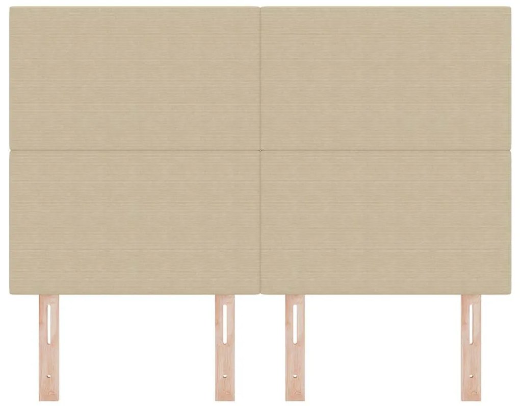Cabeceira vidaXL Design Simples Verde Claro Cinza 140 cm Tecido de Vel