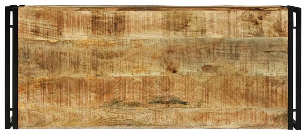 Mesa de Café 120x50x38 cm Madeira Sólida de Mangueira Rústica