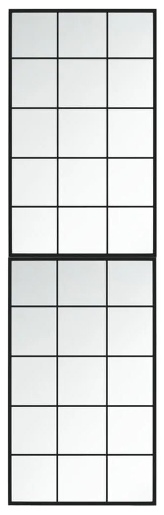 Espelhos de parede 2 pcs 100x60 cm metal preto