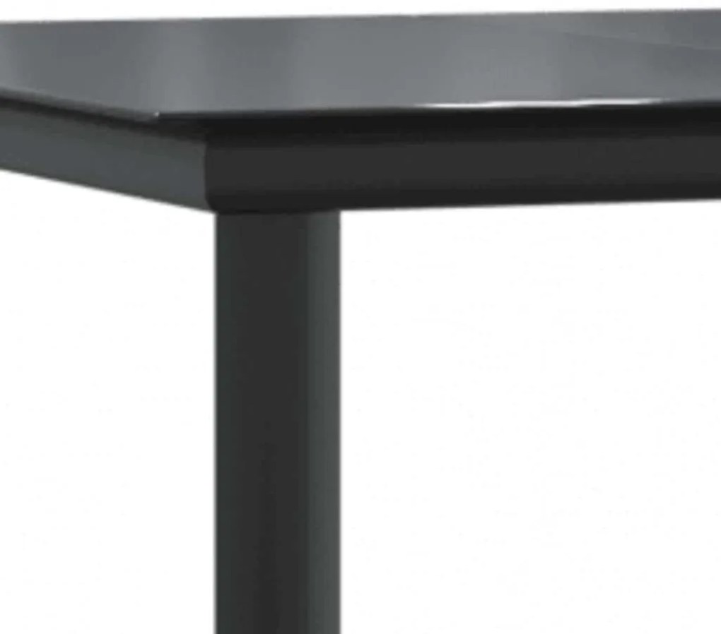 Conjunto jantar jardim 5 peças almofadas vidro vime cinzento PE