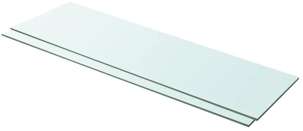 Prateleiras 2 pcs 100x30 cm vidro transparente