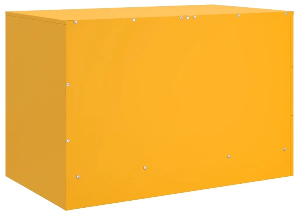 Móveis de TV 2 pcs 67x39x44 cm aço amarelo mostarda