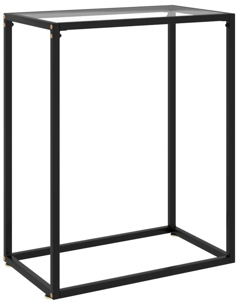 Mesa consola 60x35x75 cm vidro temperado transparente