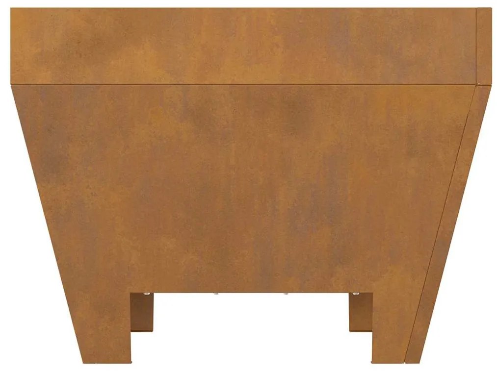 Fogueira Quadrada vidaXL 50x50x30 cm Aço Carbonizado