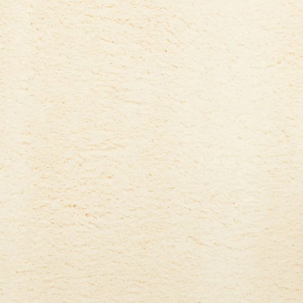 Tapete pelo curto macio e lavável HUARTE 120x170 cm cor creme