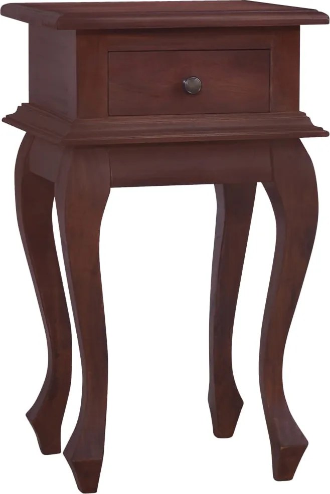 vidaXL Mesa de cabeceira clássica 35x30x60 cm mogno maciço castanho