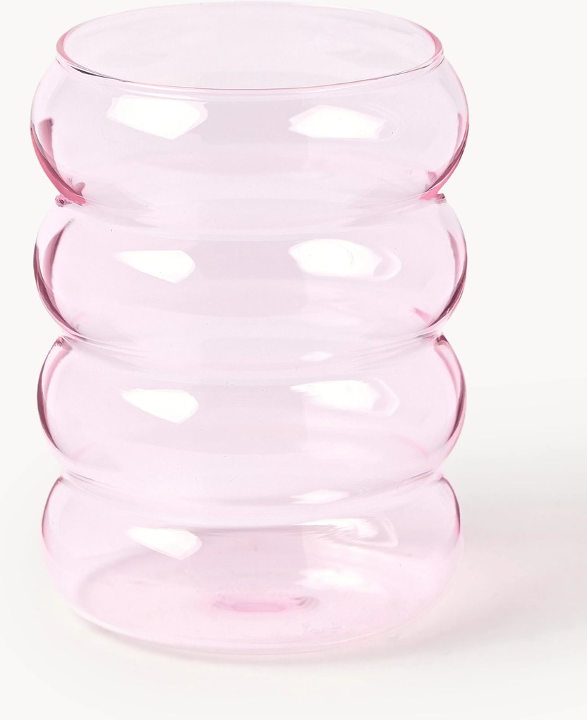 Copos em vidro borossilicato artesanais Bubbly, conjunto de 4