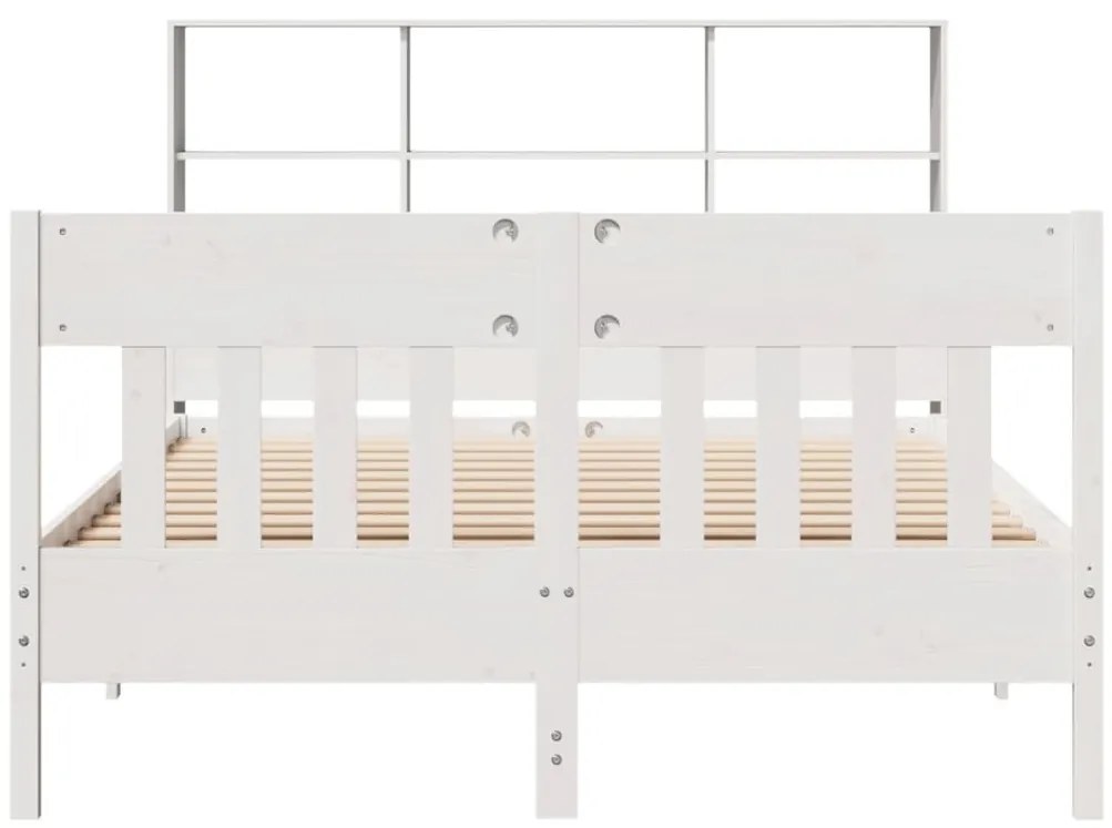 Cama sem colchão 120x190 cm madeira de pinho maciça branco