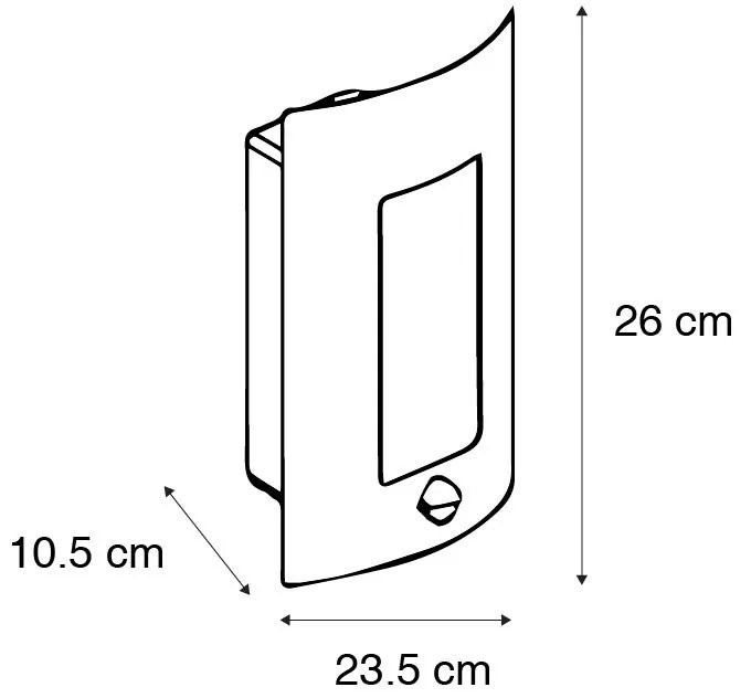 Candeeiro de parede exterior moderno castanho ferrugem IP44 - Emmerald Classic