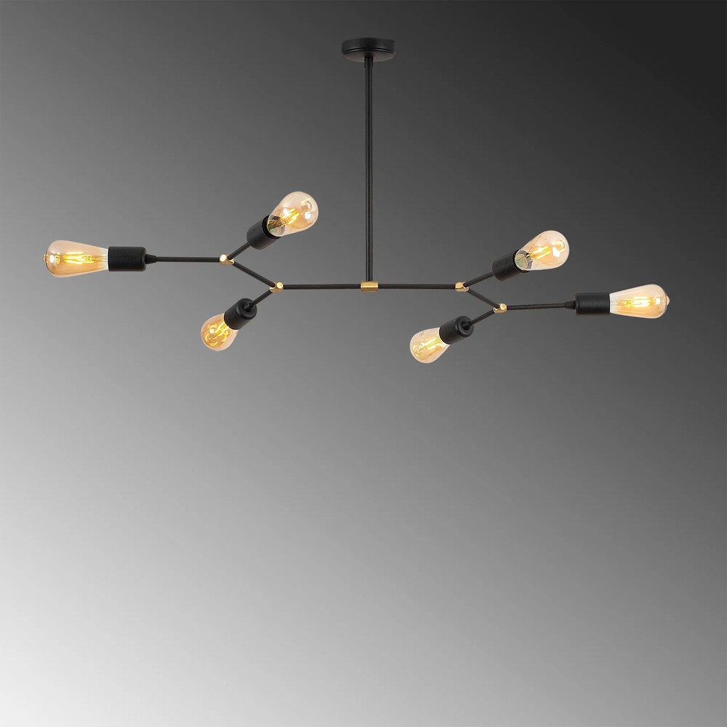Candeeiro de Teto Sparrow – Preto – 95 x 48 cm