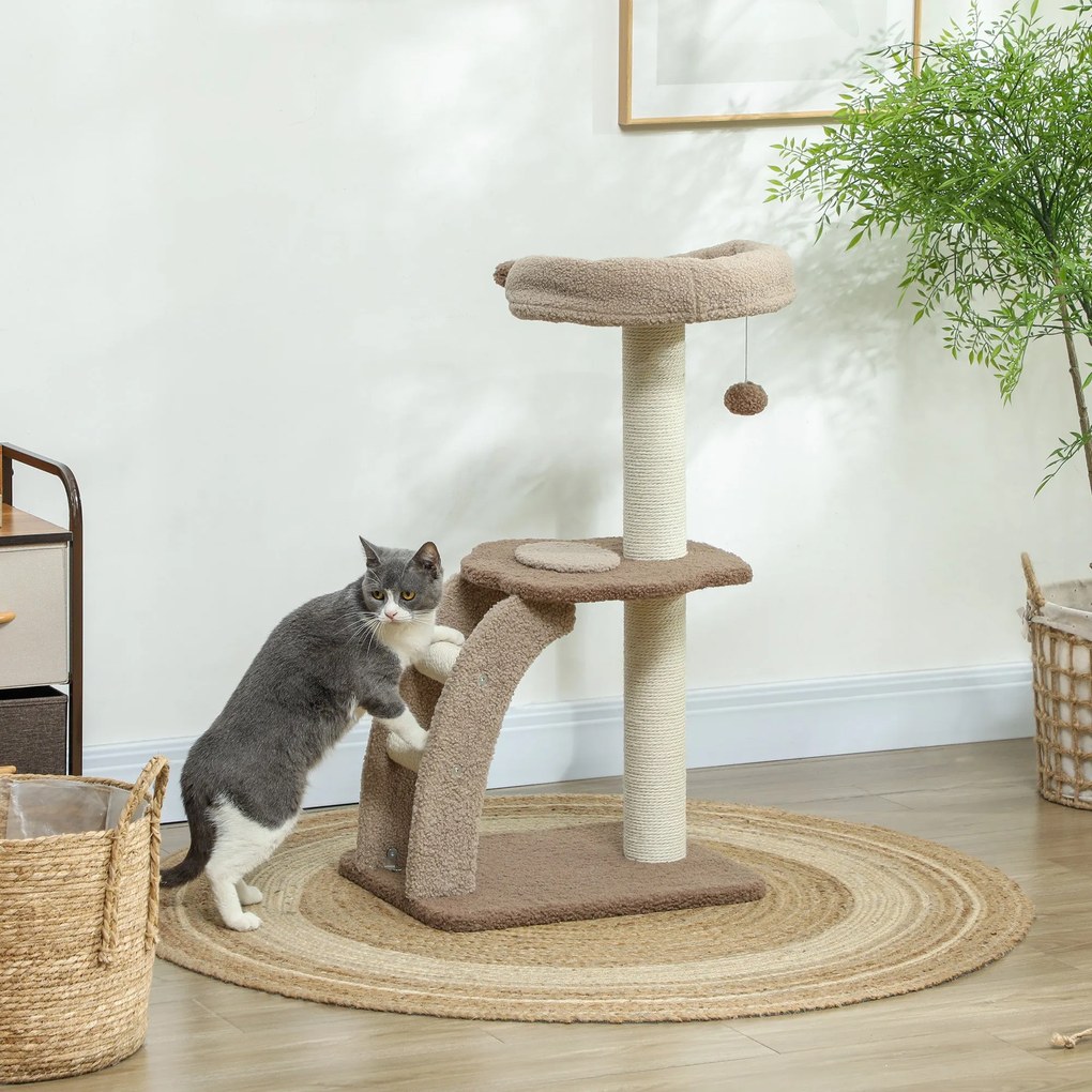 PawHut Arranhador para Gatos Altura 88 cm Arranhador para Gatos Torre