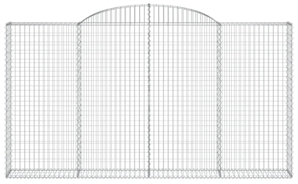 Cestos gabião arqueados 4pcs 300x30x160/180cm ferro galvanizado