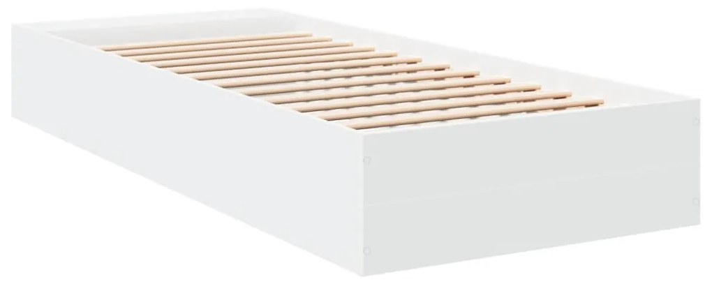 Estrutura de cama 90x200 cm derivados de madeira branco