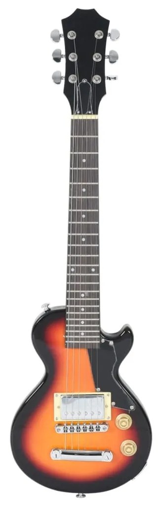 Guitarra elétrica p/ crianças com saco 3/4 30" castanho/preto