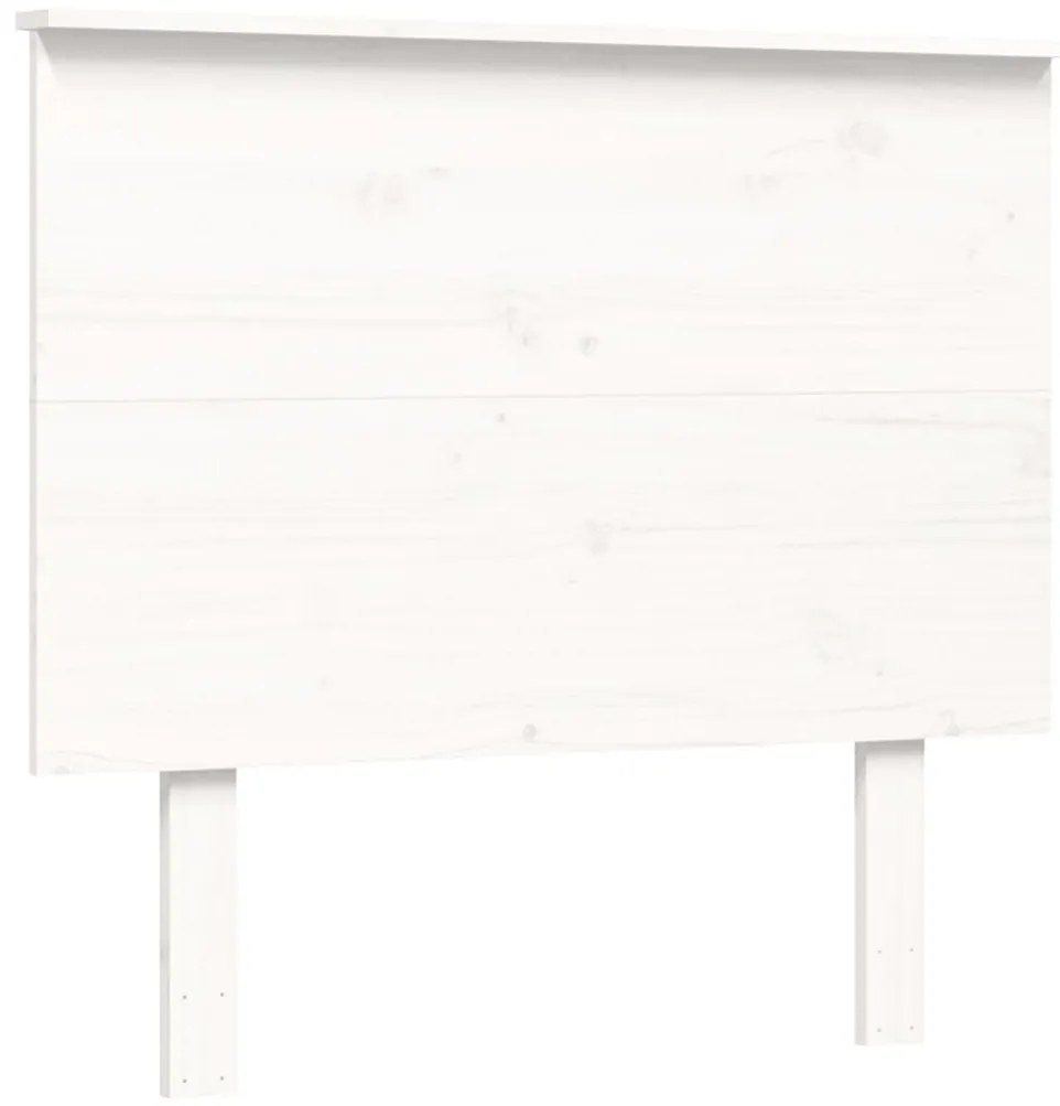 Cama sem colchão 90x200 cm madeira de pinho maciça branco