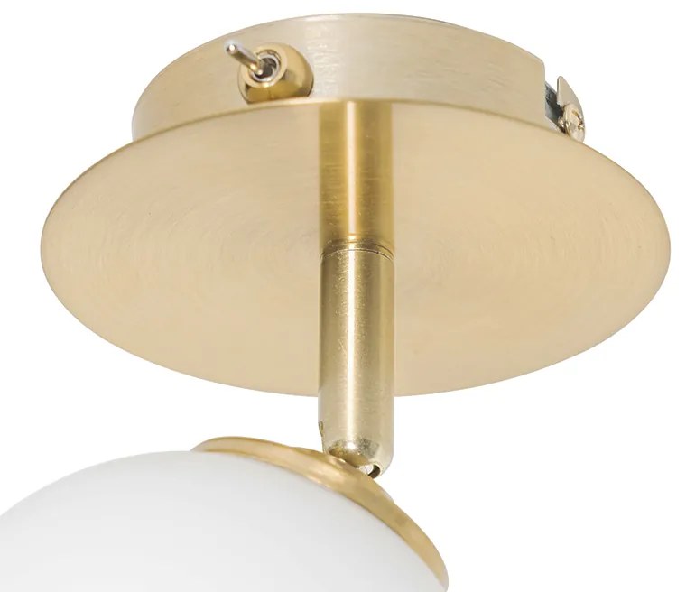 Projetores modernos dourados com vidro opalino com interruptor - Athens