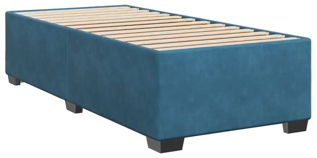 Estrutura de cama 80x200 cm veludo azul