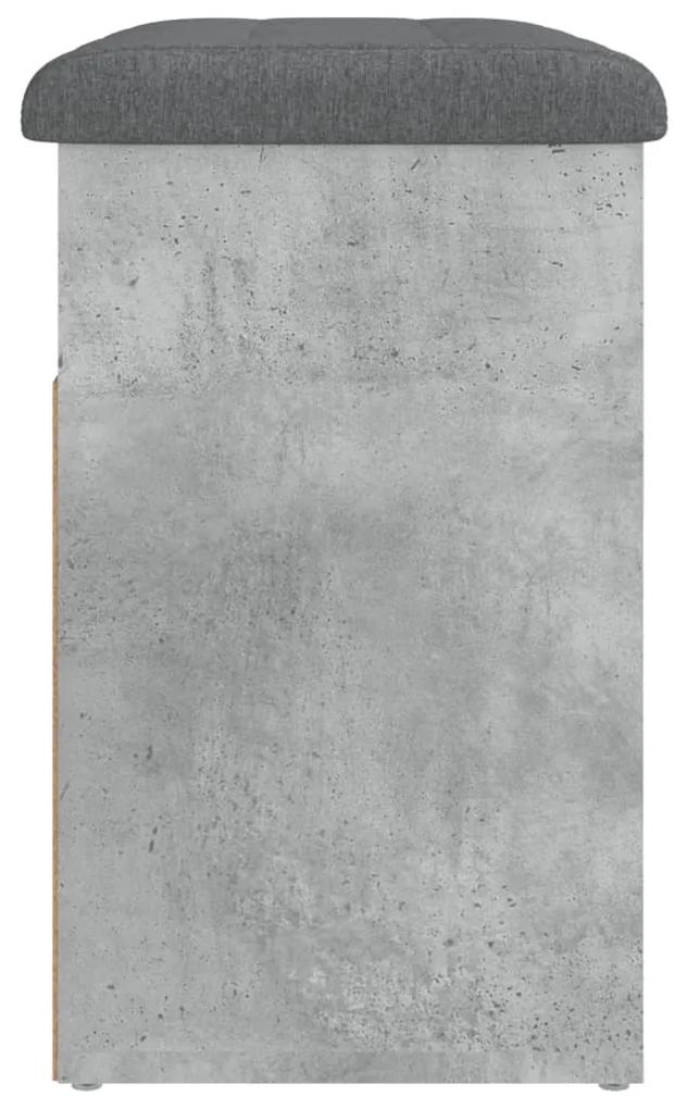 Banco sapateira 62x32x50 cm derivados madeira cinzento cimento
