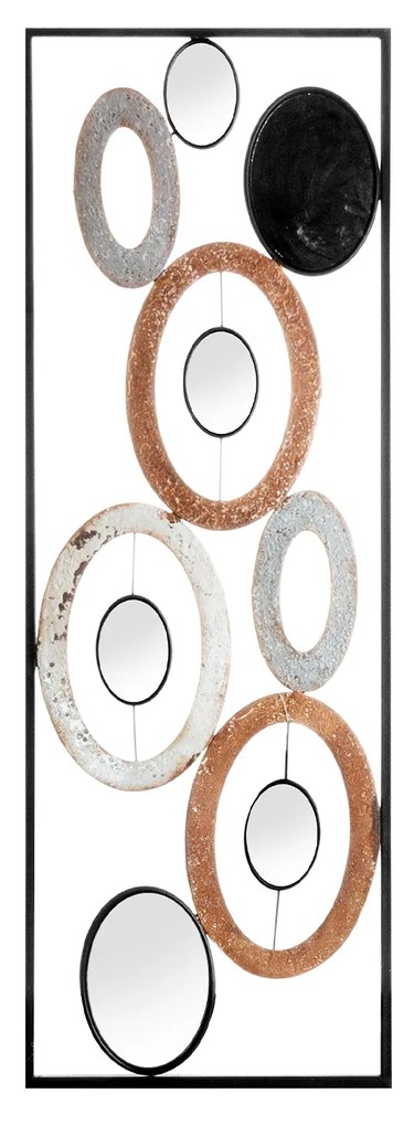 Quadro Metal Circulos 90X31cm