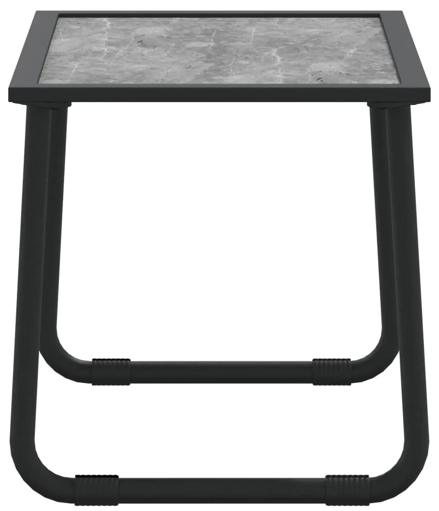 3 pcs conjunto lounge de jardim com almofadões aço antracite