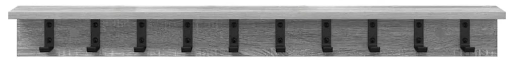 Cabideiro de Parede Sonoma cinzento 100 x 10.5 x 10.5 cm