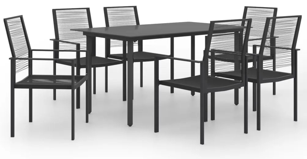 vidaXL 7 pcs conjunto de jantar para jardim
