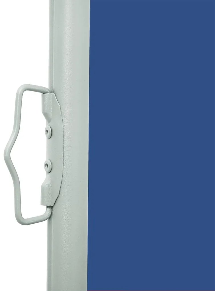Toldo lateral retrátil para pátio 160x600 cm azul