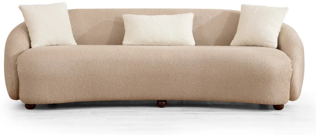 Sofá de 3 Lugares Napoli – Cappuccino – 230x75x94 cm