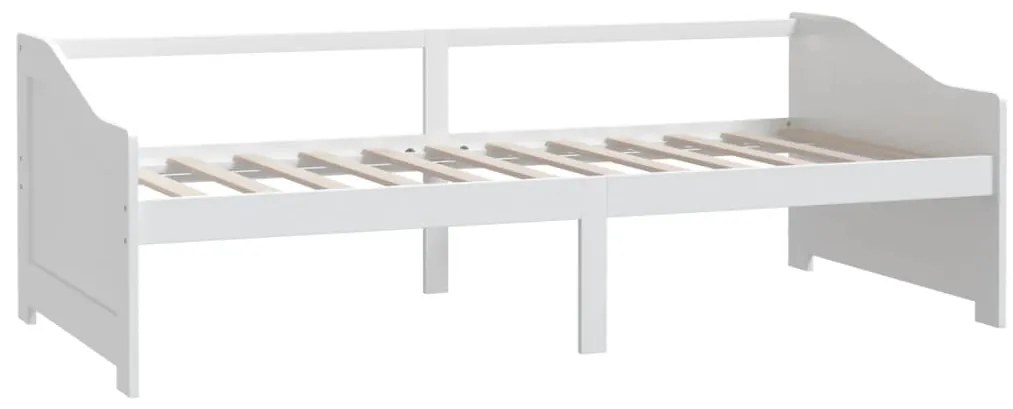 Sofá-cama de 3 lugares 90x200 cm madeira de pinho maciça branco