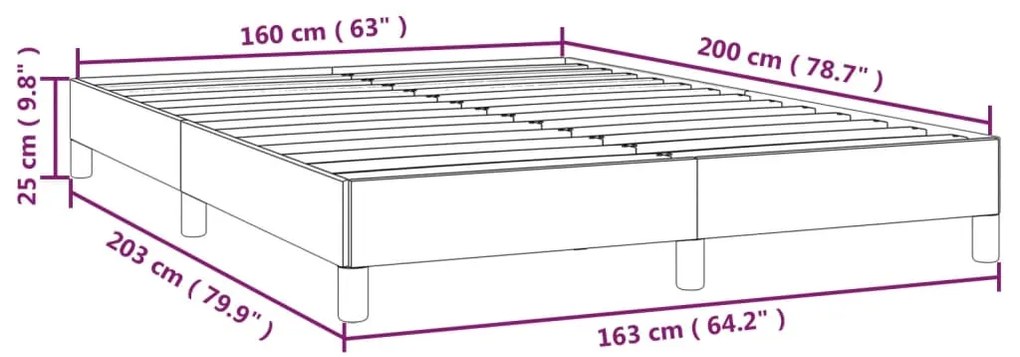 Estrutura de cama 160x200 cm couro artificial cappuccino