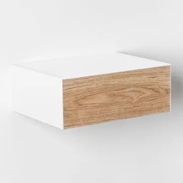 Pack De 2 Mesas De Cabeceira Flutuantes Em Mdf Florens Natural & ↔︎ 40 Cm - Sklum